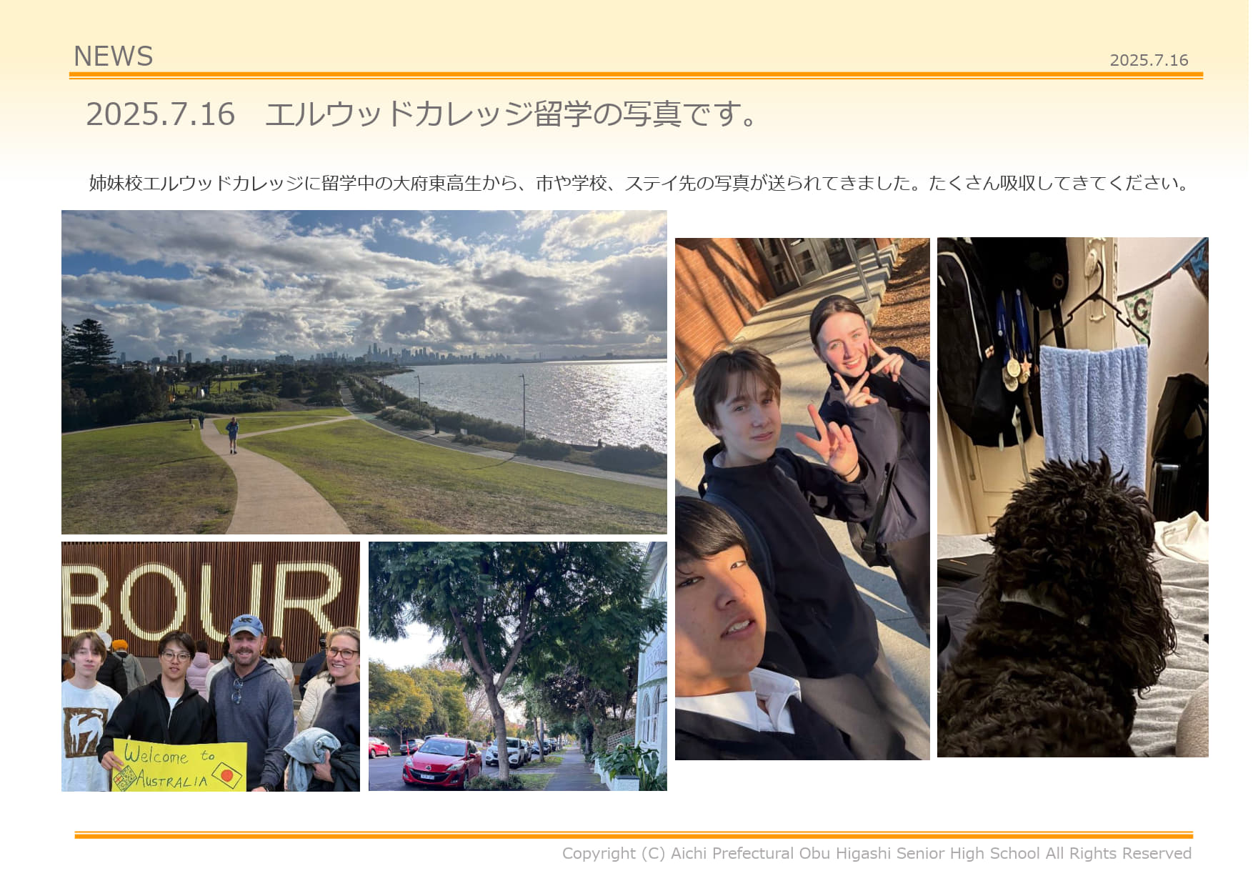 エルウッドカレッジ留学の写真です。
