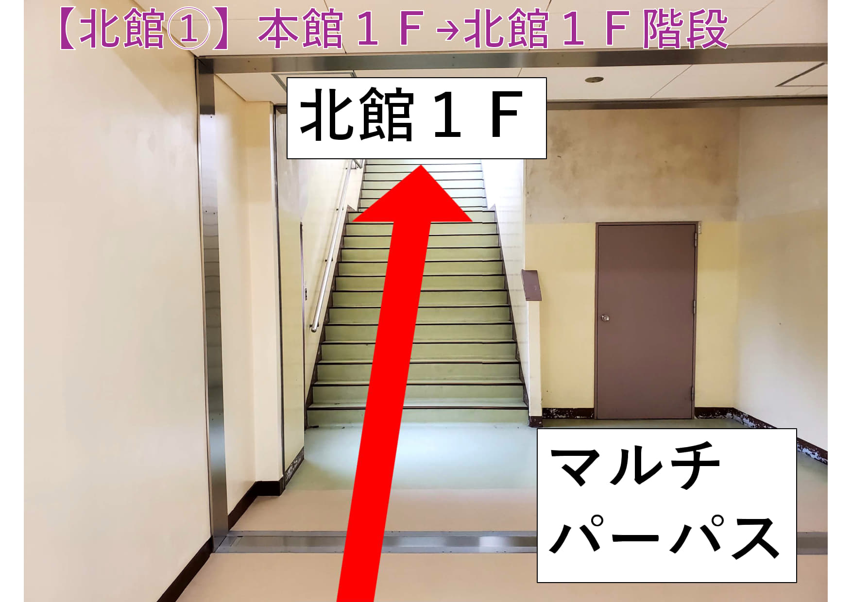 第1回学校説明会 説明会会場への入場経路の写真