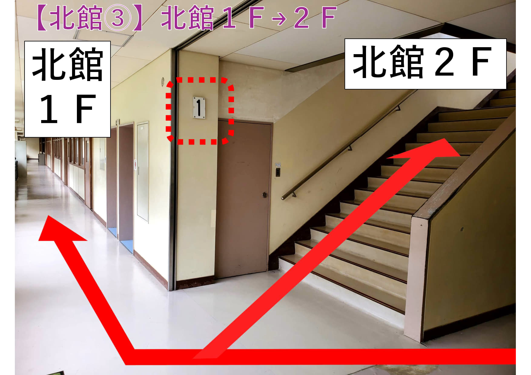 第1回学校説明会 説明会会場への入場経路の写真